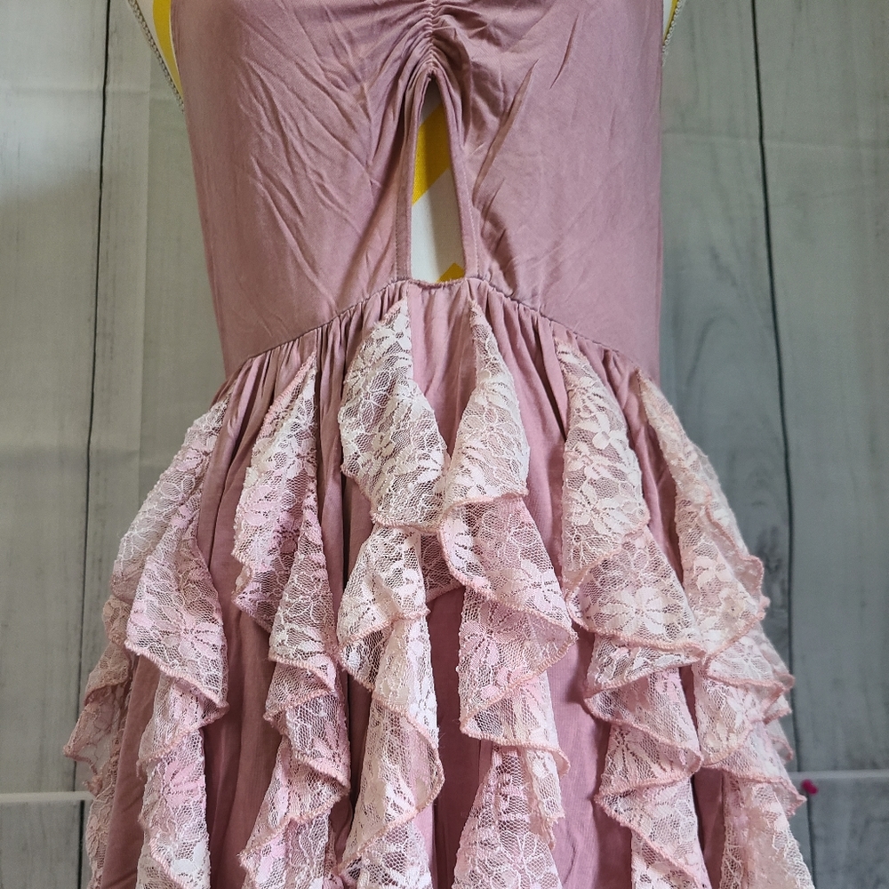 Pink Babydoll Ruffle Dress - Picture 6 of 14
